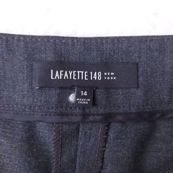 Lafayette 148 Barrow Wool Blend Gray Dress Pants Women's Sz 14 - Picture 3 of 13